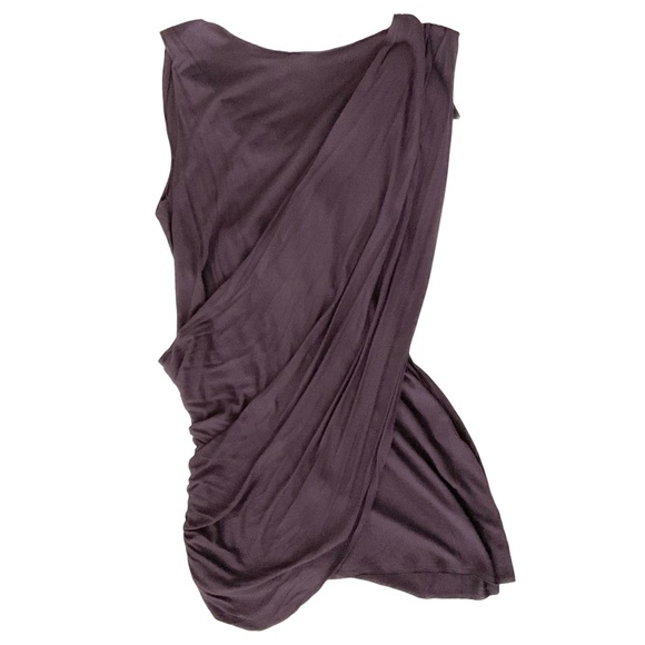 RACHEL ROY Draped Top with Cascade Ruffle Flowers & Rose Gold Metallic Chain - Picture 6 of 9